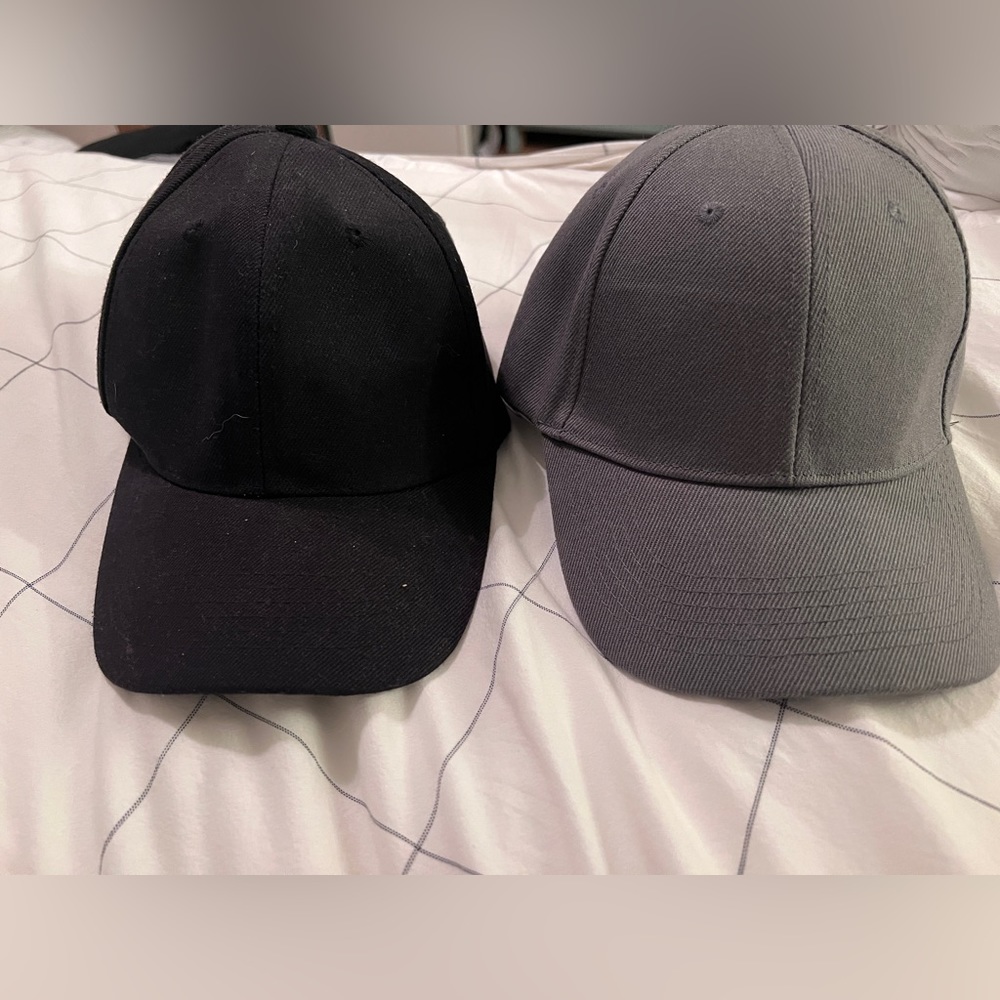 Two baseball hats no logos, Unisex, adjustable